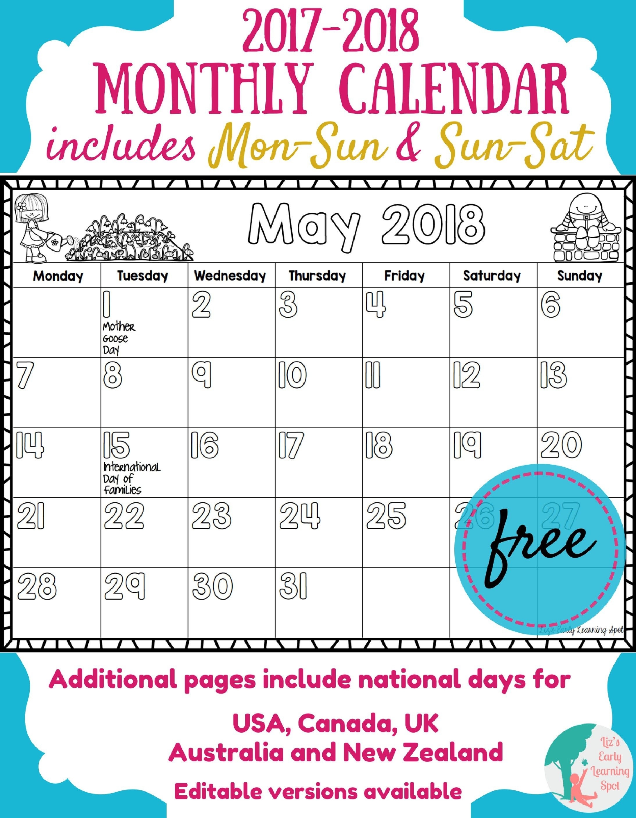 Printable Calendar Kid Friendly | Printable Calendar 2019 Impressive Blank Calendar Kid Friendly