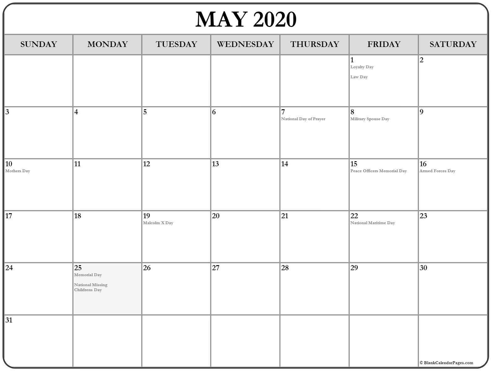 Printable Federal 2020 Calendar Holidays 2020 Calendar Federal Holidays
