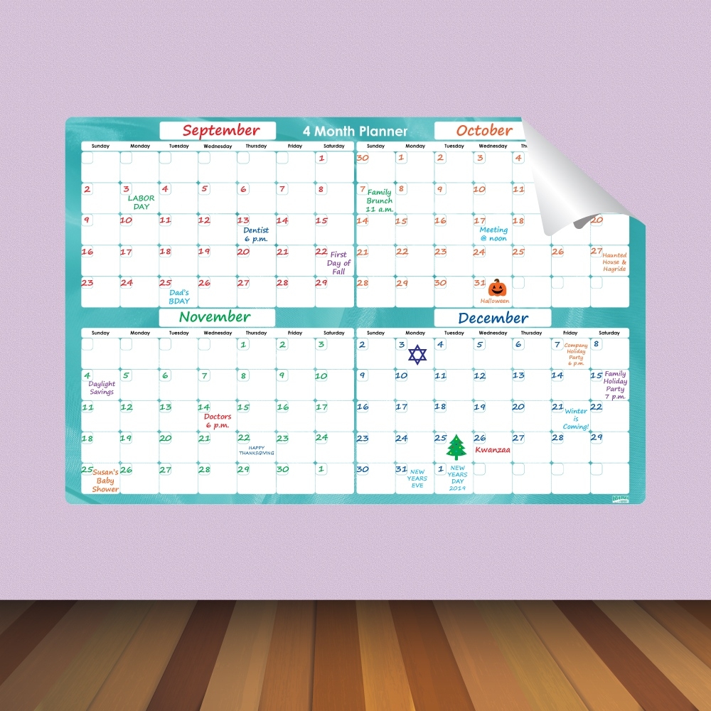 Purchase Everase 2&#039; X 3&#039; Re-Stic Dry Erase 4 Month Planner Dry Erase Calendar 4 Month