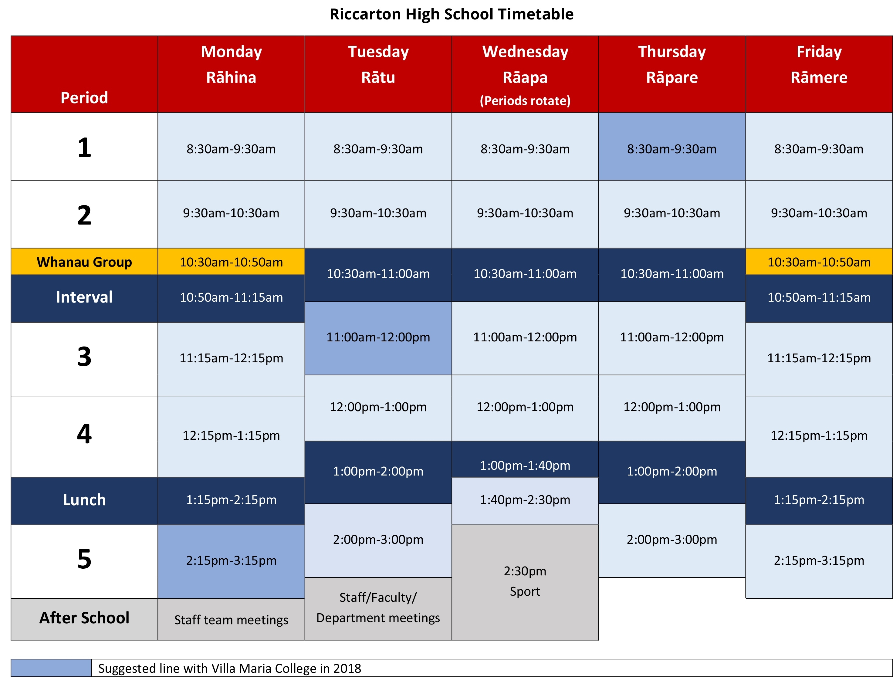 Riccarton High School » Term Dates And Timetable School Year Calendar New Zealand