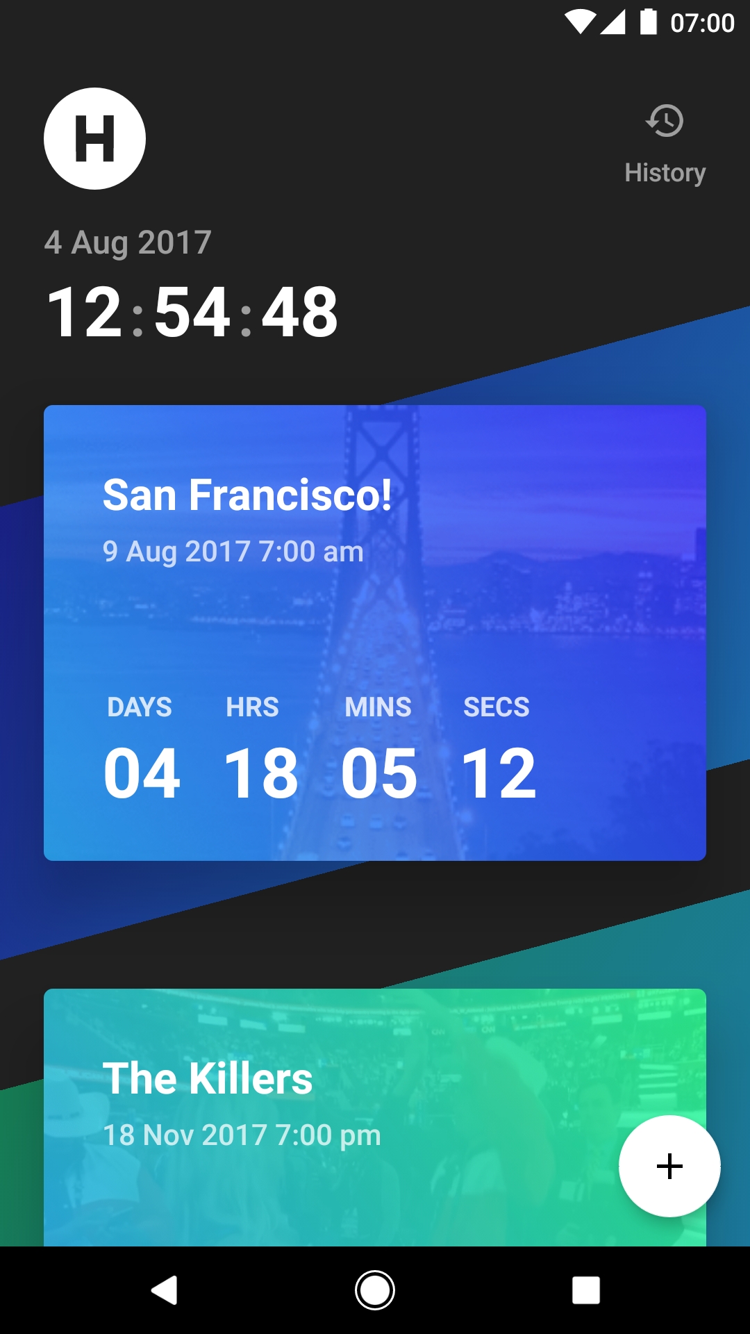Sam Ruston&#039;s New App Hurry Is A Beautiful Countdown Timer For Events Calendar Countdown App Android