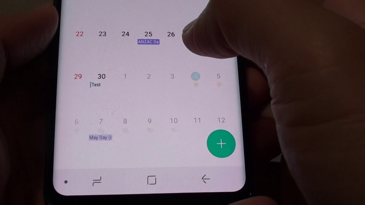 Samsung Galaxy S8: How To Show / Hide Public Holidays In Calendar Samsung Calendar Holidays Note 8