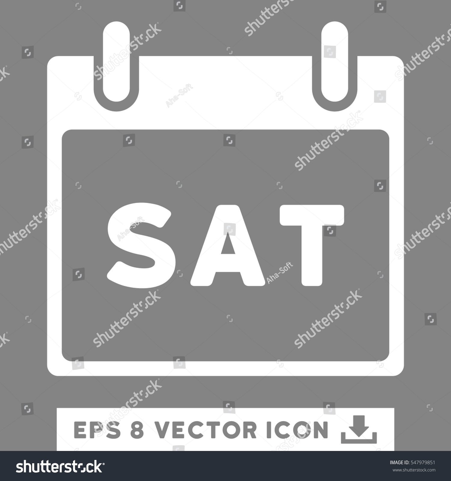 Saturday Calendar Page Icon Vector Eps Stock Vector (Royalty Free Calendar Page Icon Vector