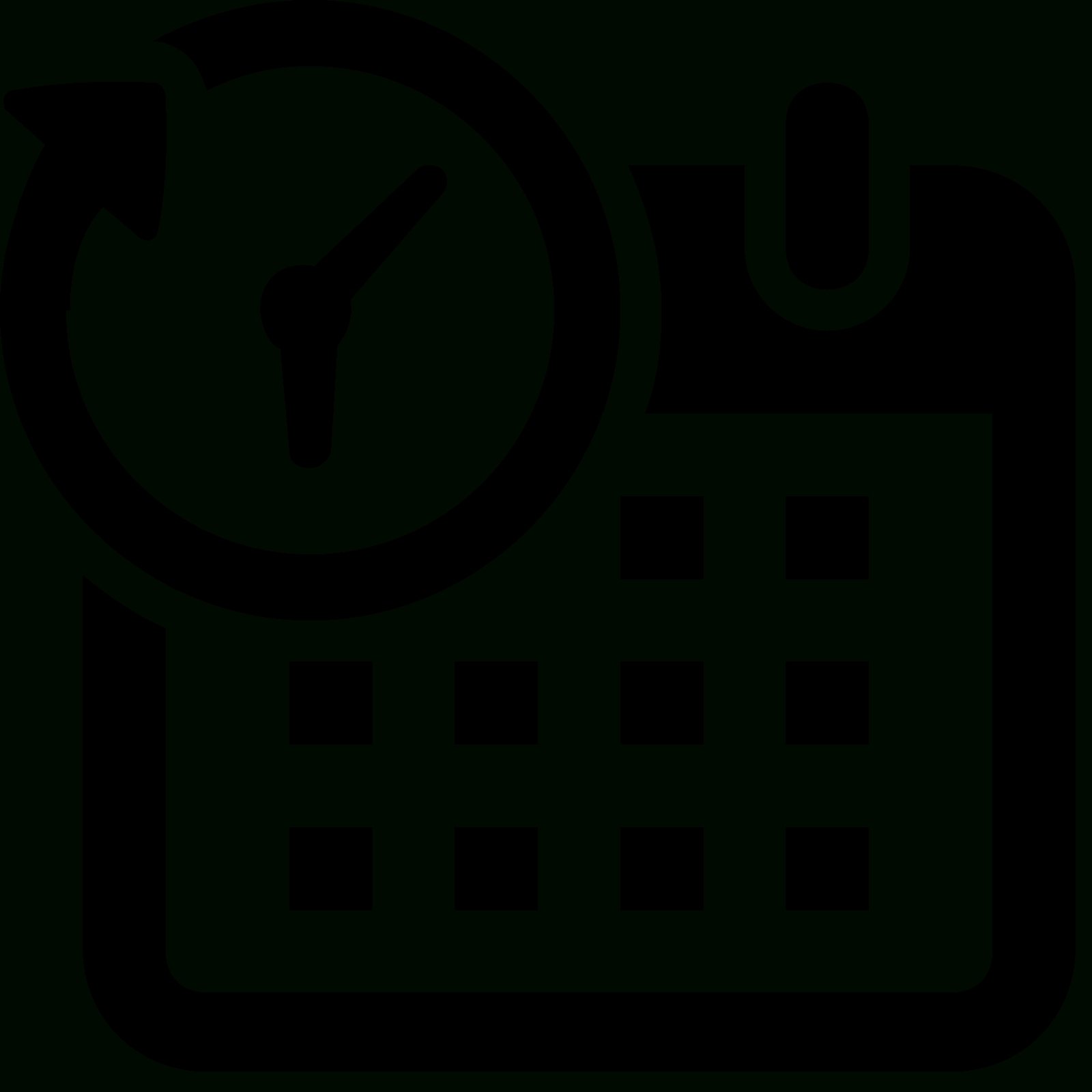 Schedule Icon - Free Download, Png And Vector Calendar Icon Black And White Png