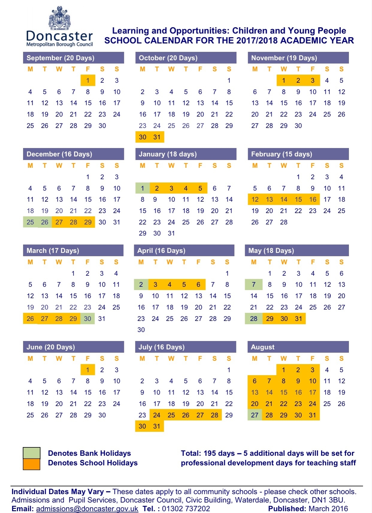 School Holidays – Bentley New Village Primary School 3 Village School Calendar
