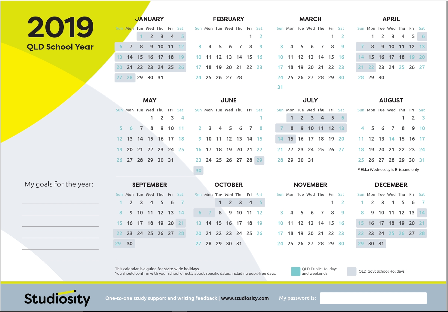 School Terms And Public Holiday Dates For Qld In 2019 | Studiosity School Year Calendar Qld