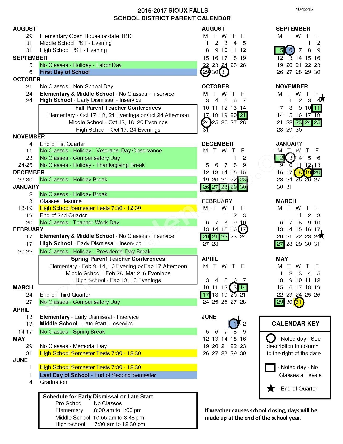 Sioux Falls School District Calendars – Sioux Falls, Sd School Calendar Sioux Falls