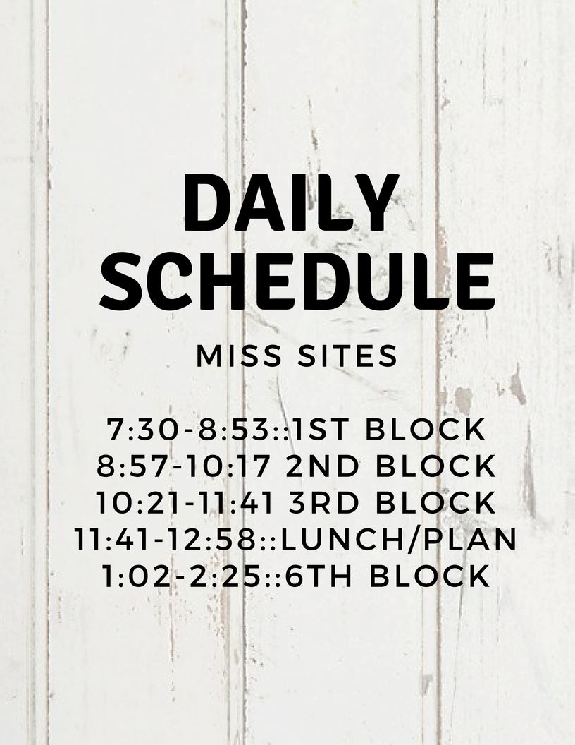 Sites, Kaycee / Schedule Incredible Lexrich 5 School Calendar