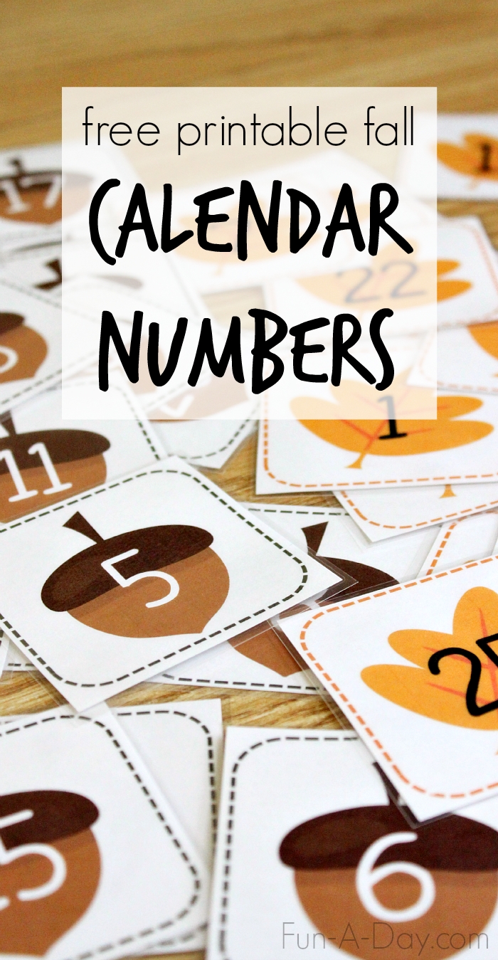 So Many Uses For These Free Printable Fall Calendar Numbers | New Free Printable Calendar Numbers For Preschool
