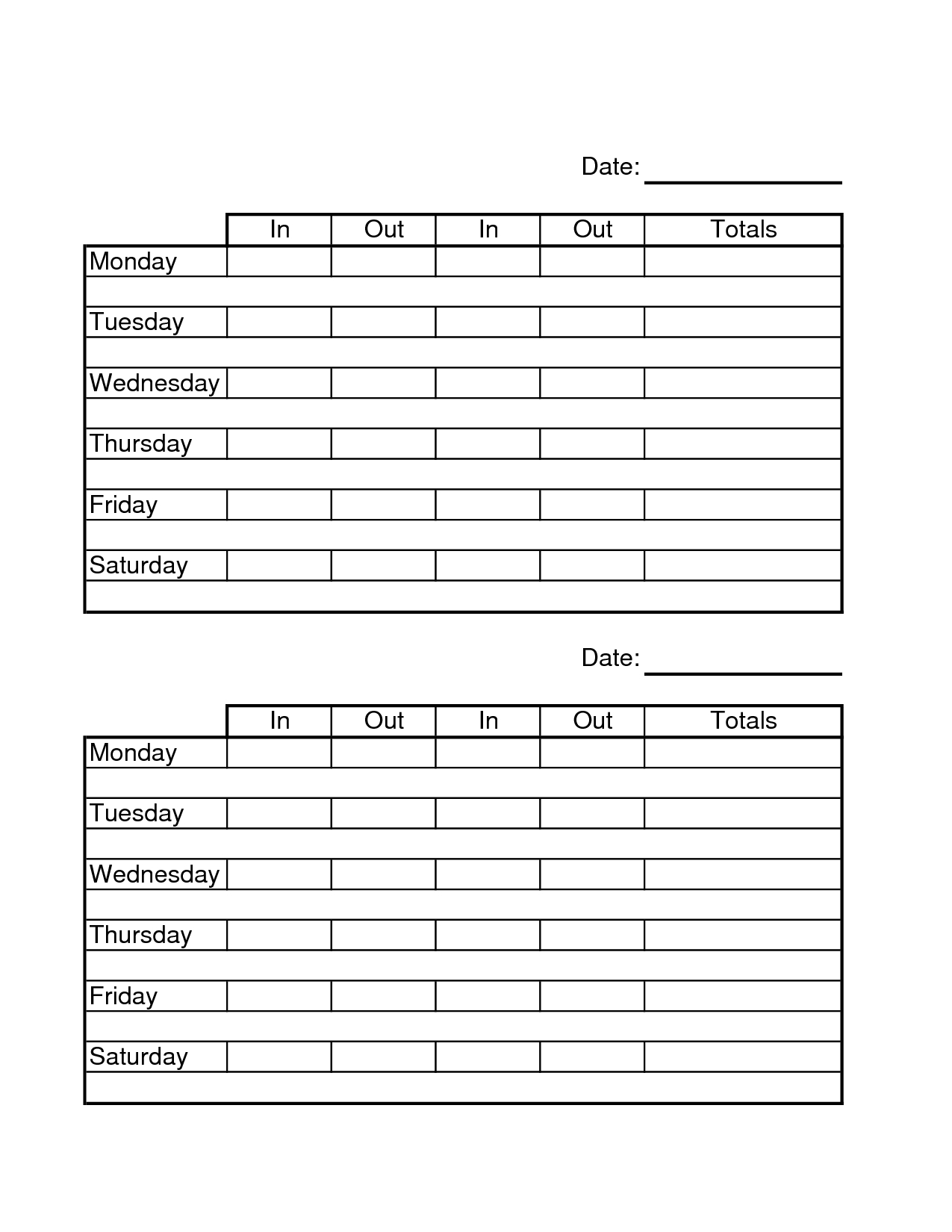Two Week Time Sheets | Employee Time Sheets | Chiropractic Office Calendar Template Two Weeks