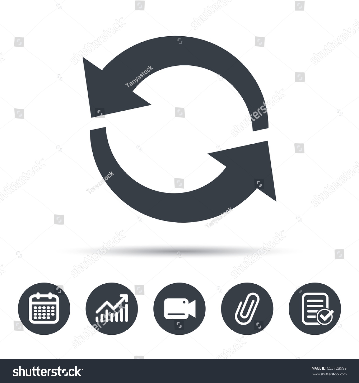 Update Icon Refresh Repeat Symbol Calendar Stock Vector (Royalty Calendar Icon Not Updating