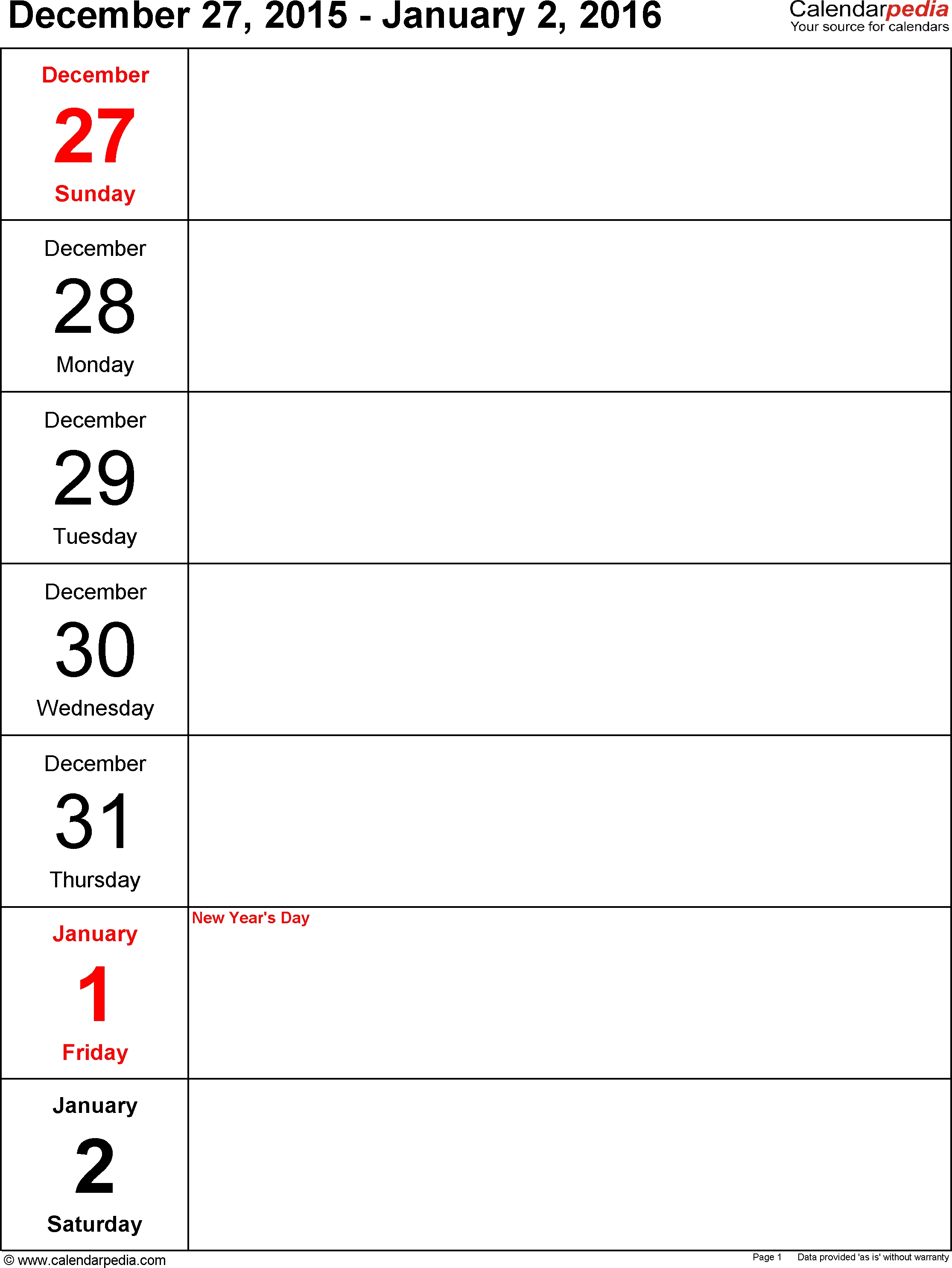 Weekly Calendar 2016 For Word - 12 Free Printable Templates Perky 7 Day Calendar Blank