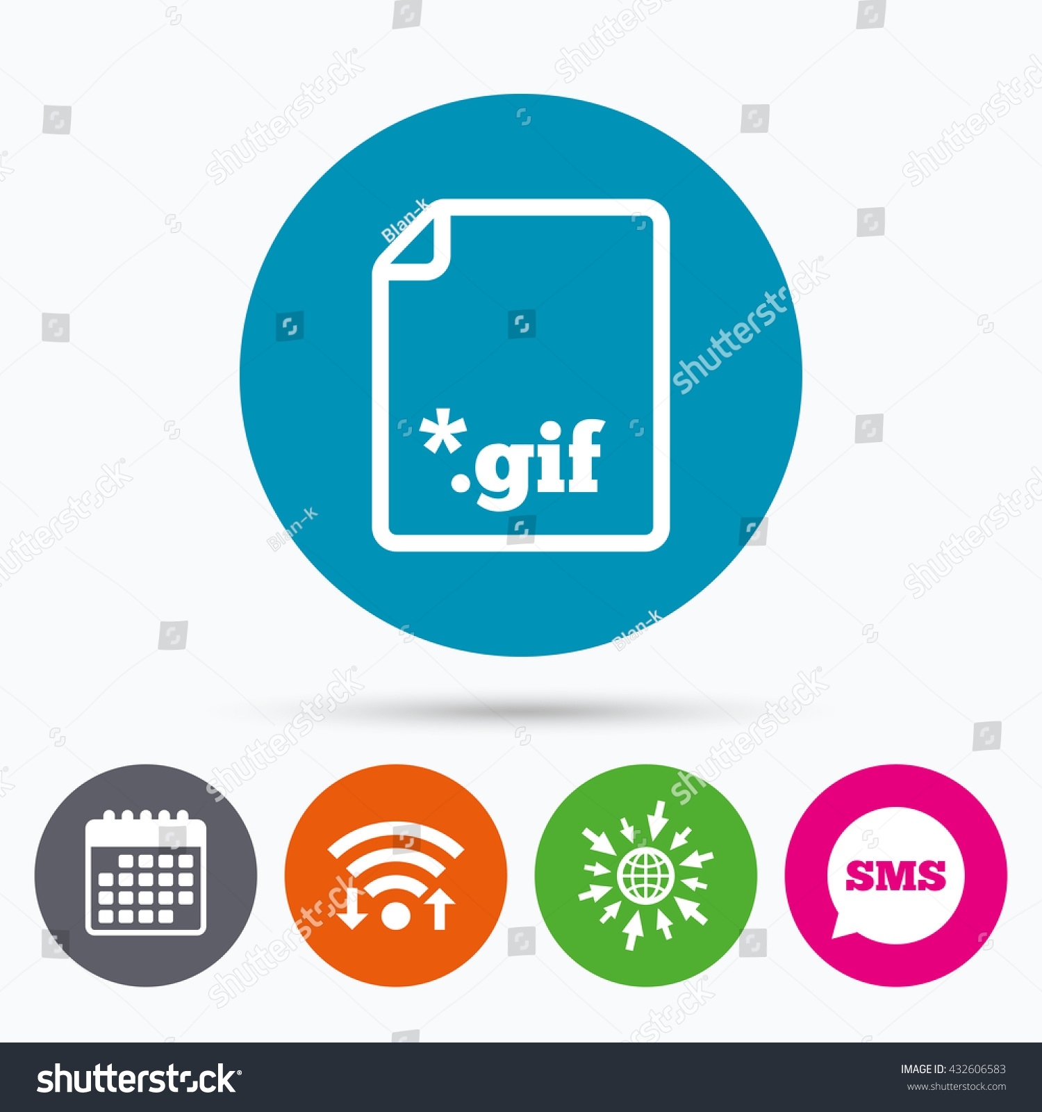 Wifi Sms Calendar Icons File Gif Stock Illustration - Royalty Free Calendar Icon Download Free