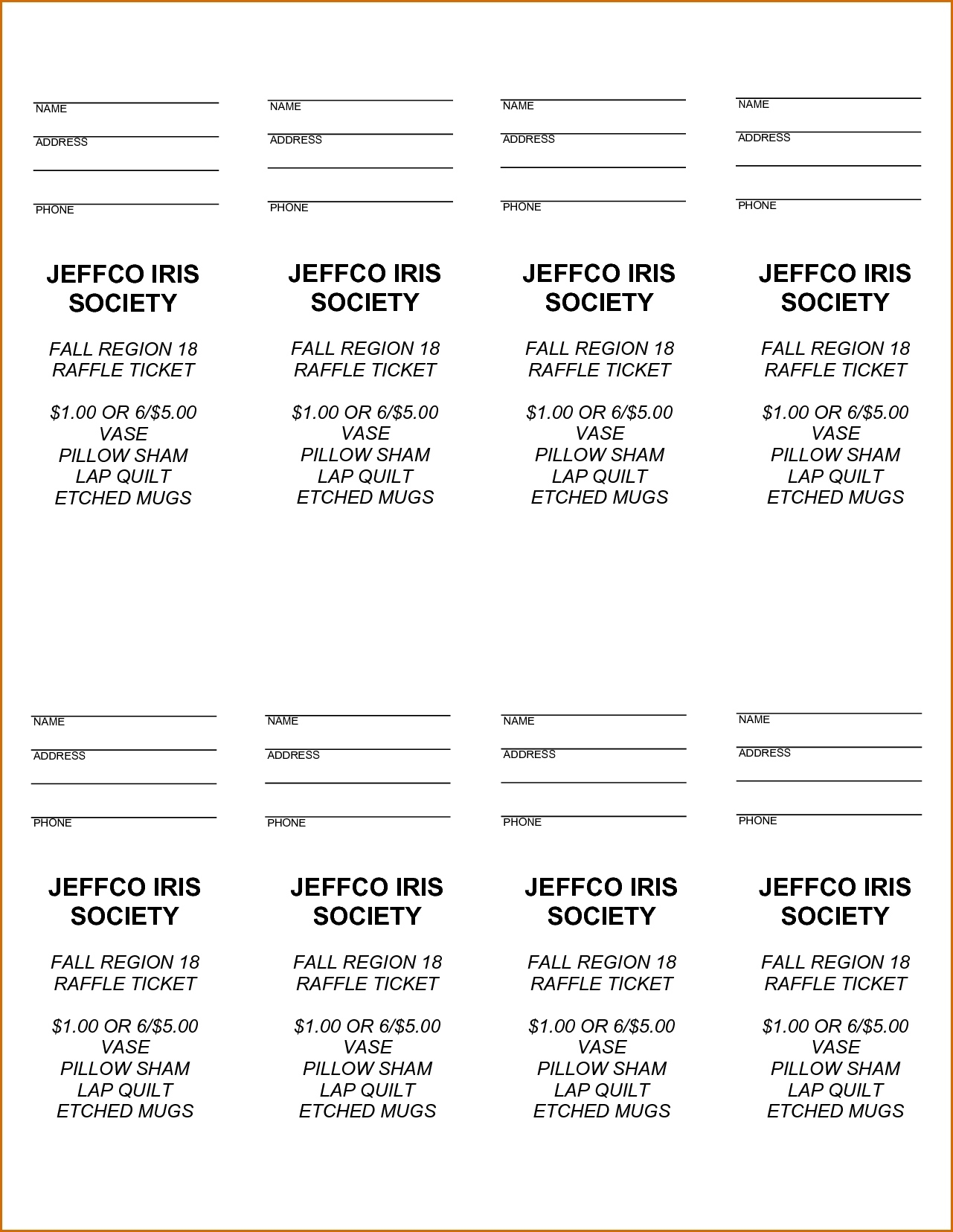 008 Free Printable Raffle Tickets Ticket Template ~ Ulyssesroom Calendar Raffle Ticket Printing