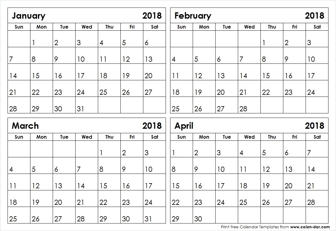 1 Page 9 Month Calendar | Calendar Template Printable Printable 4 Month Calendar On One Page