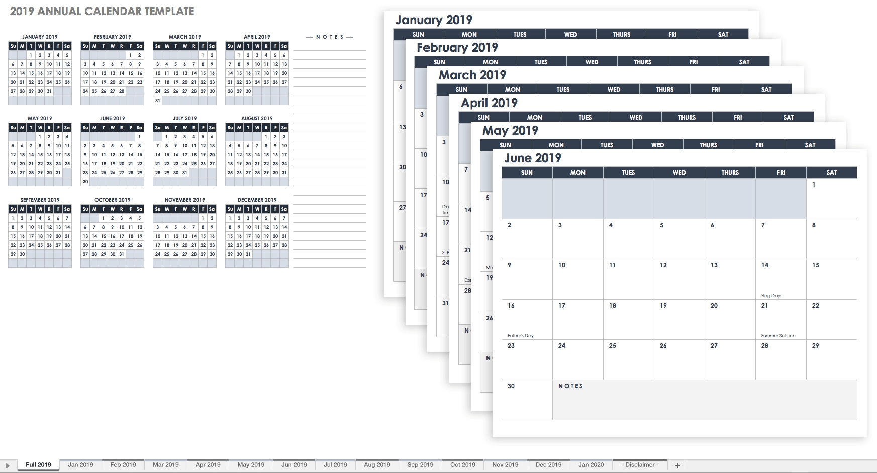 15 Free Monthly Calendar Templates | Smartsheet How To Make A Calendar Template In Photoshop