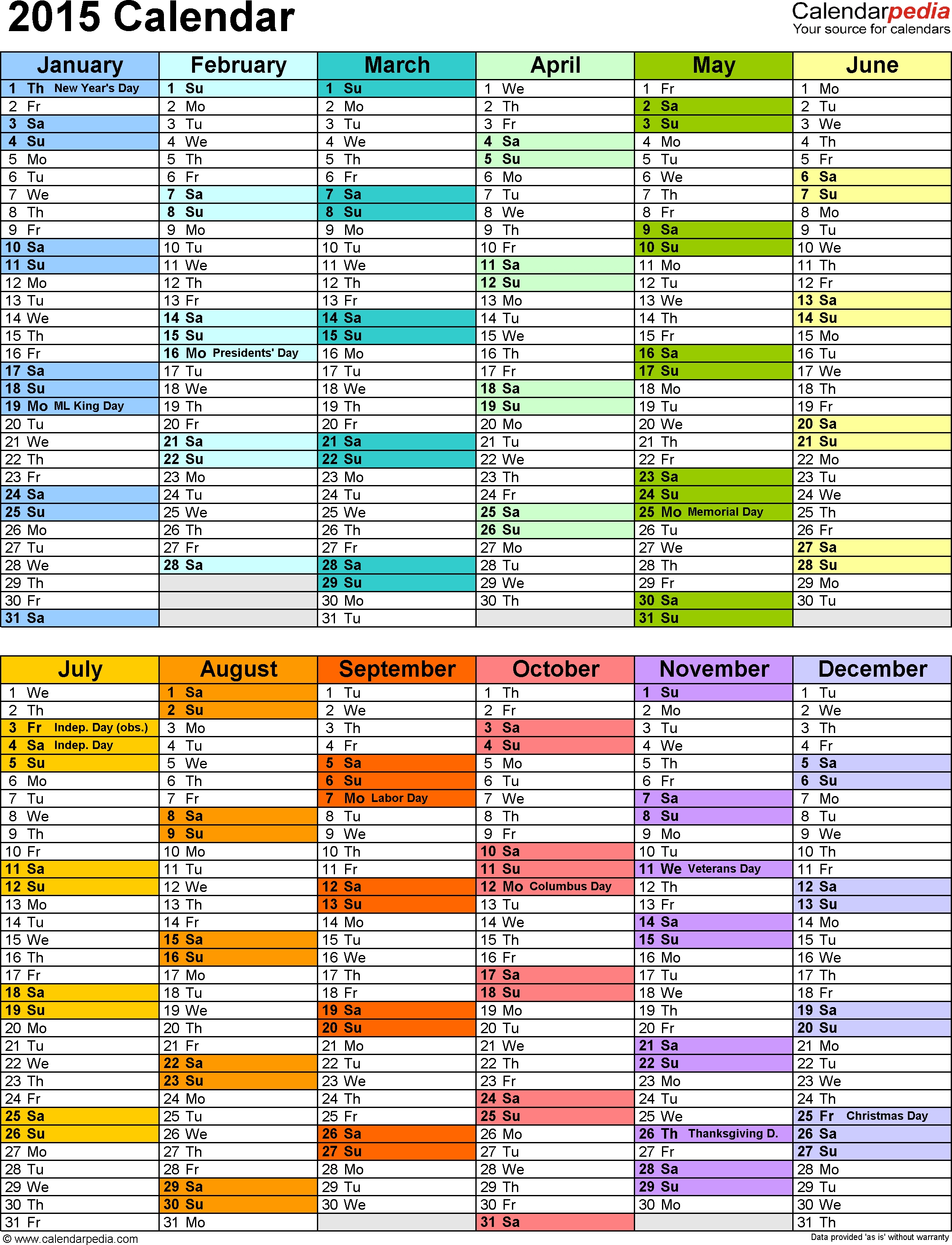 2015 Calendar - 16 Free Printable Word Calendar Templates Calendar List Template Word