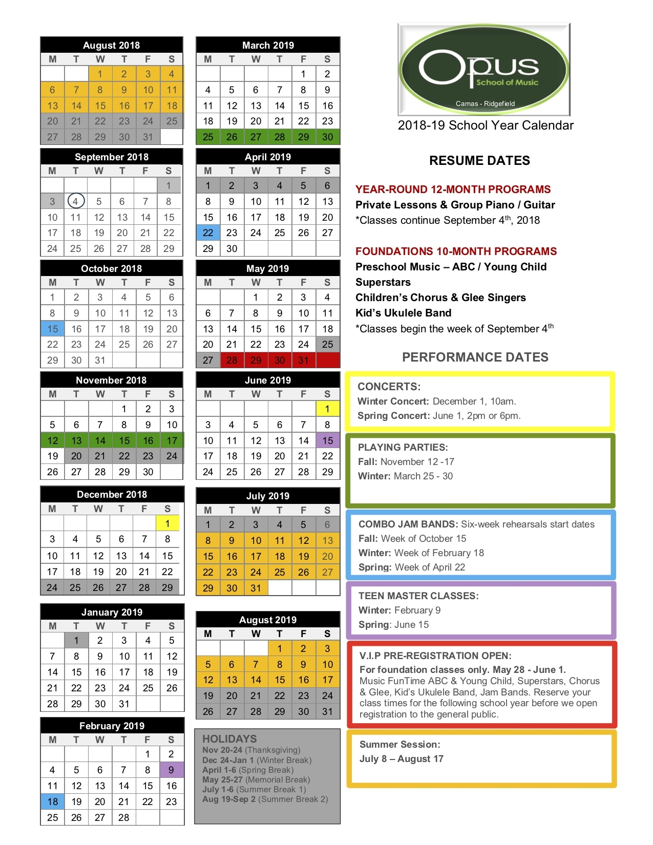 2018-19 School Year Calendar - Vancouver Ridgefield Camas Wa Copy Impressive School Calendar Vancouver Wa