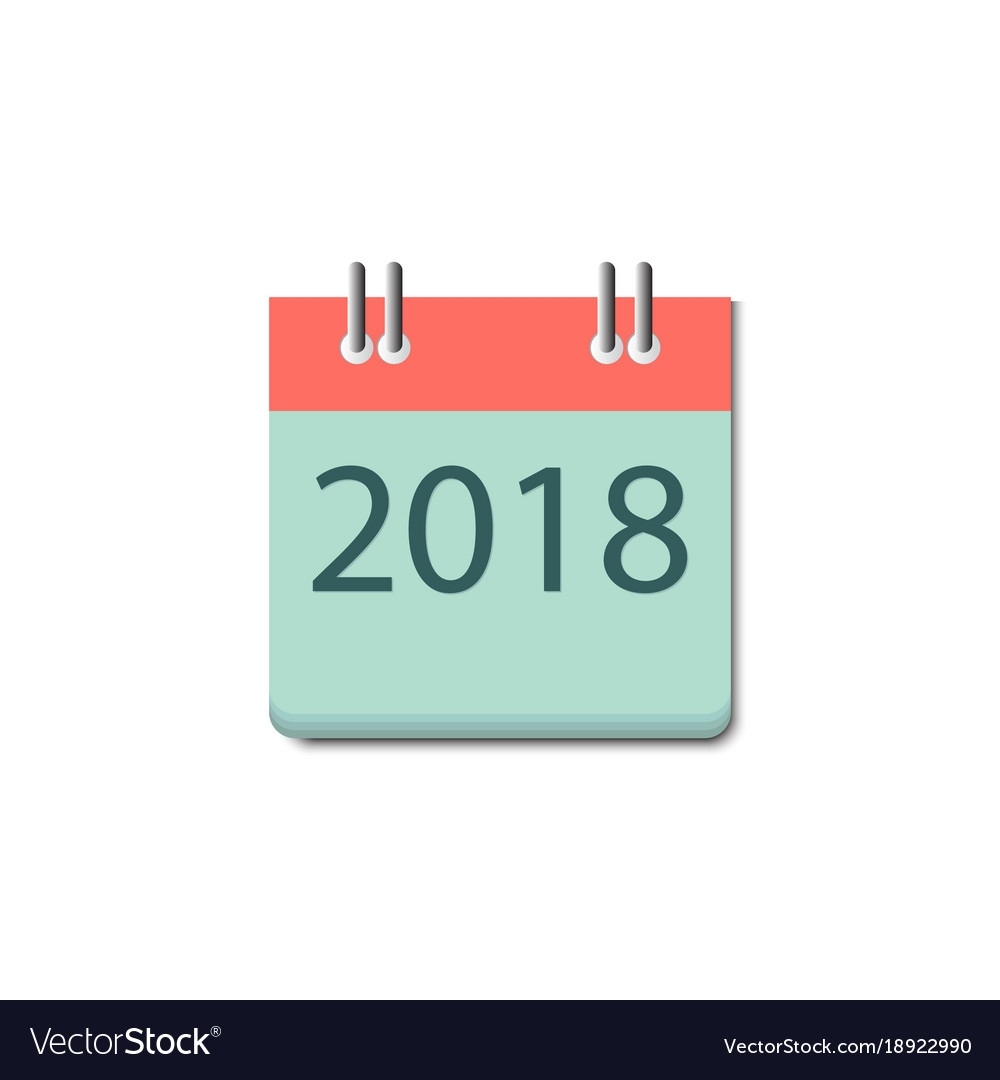 2018 Calendar Icon Royalty Free Vector Image - Vectorstock Calendar Icon Eps Free