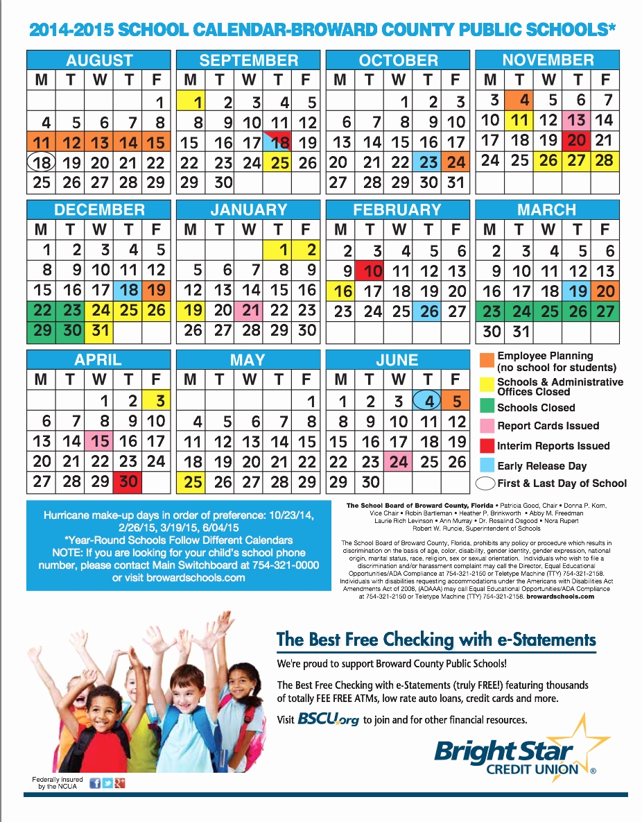 2019 And 2019 Academic Calendar Printable Palm Beach Schools Broward School Calendar In Broward County