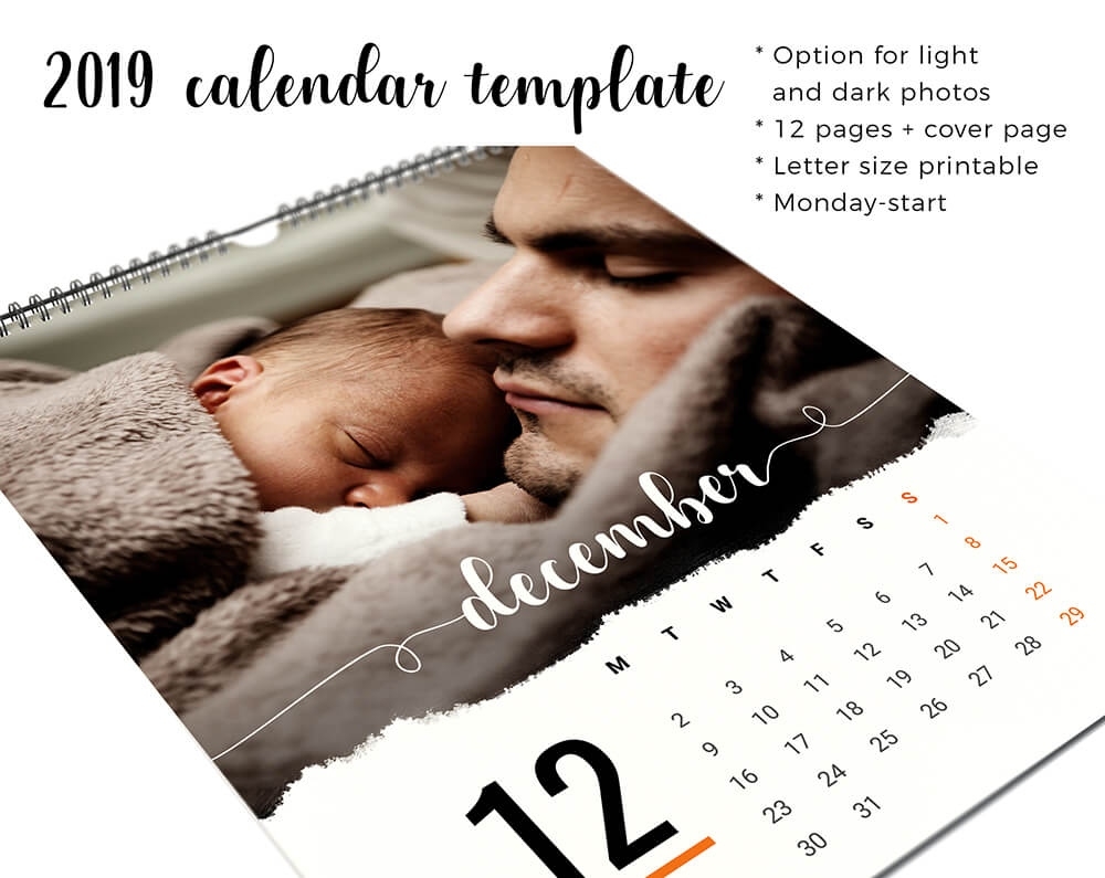 2019 Calendar Template | Add Your Own Photos - Sandra Stipan Photography Calendar Template Add Your Own Photos