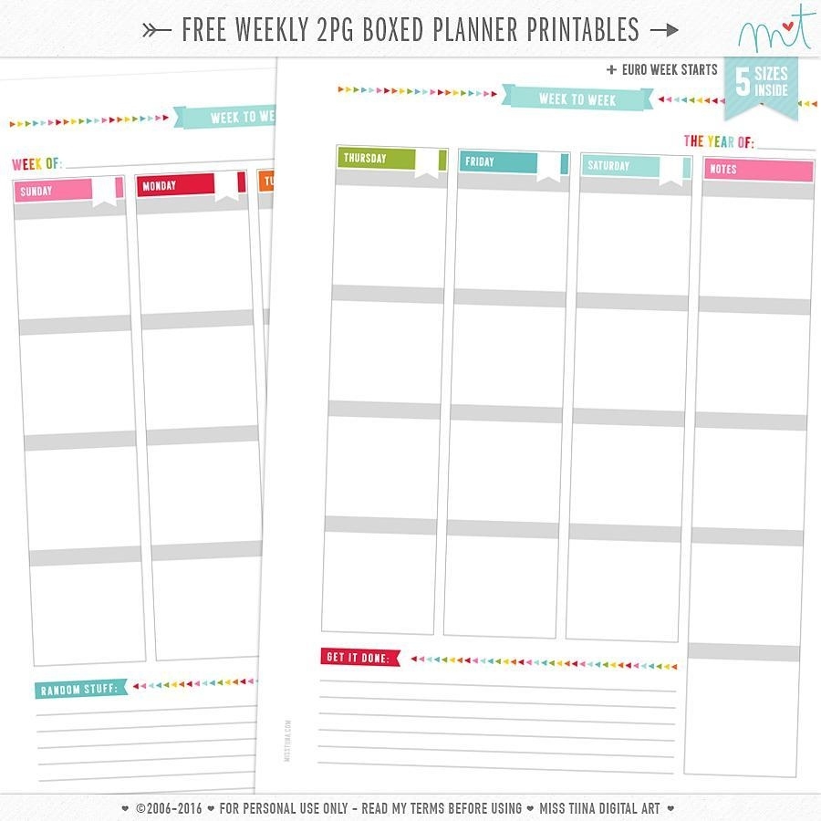 21+ Inspiring Printable Planner &amp; Calendar Ideas (2017) Printable Blank Calendar Weekdays Only