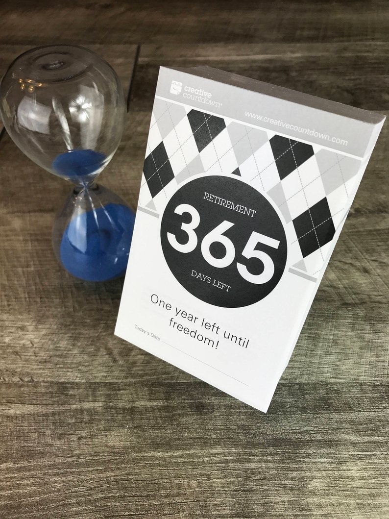 365-Day Countdown To Retirement Tear-Off Calendar 1 Year | Etsy Calendar Countdown For Retirement