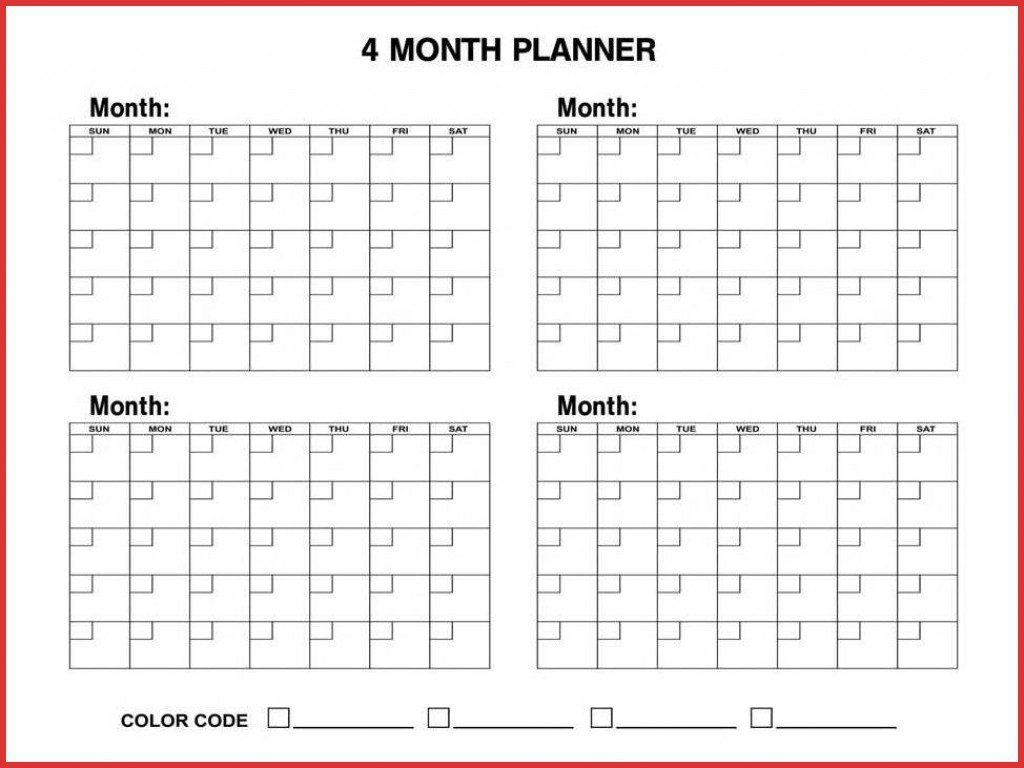 4 Month Calendar Template | Printable Calendar Templates 2019 4 Monthly Calendar Template