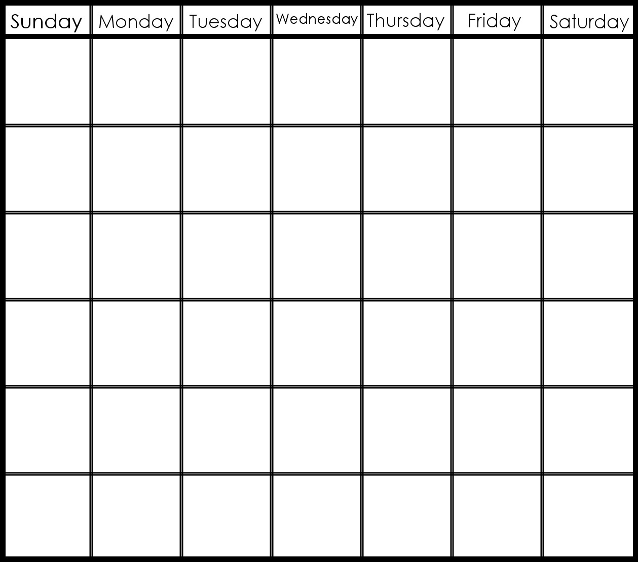 6 Week Printable Calendar | Printable Calendar Templates 2019 5 Week Blank Calendar Template