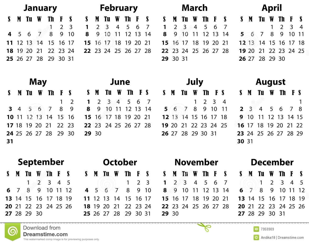 A Calendar For 2009 And 2020 Stock Image - Image Of April, Newyear 2020 Calendar Is Same As