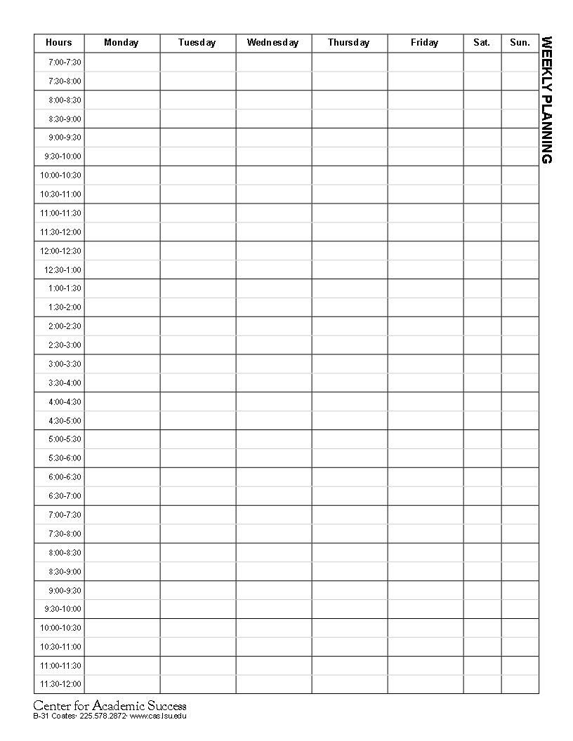 Add Your Class, Work, And Weekly Meeting Schedule To Our Semester Calendar Template To Fill In And Print