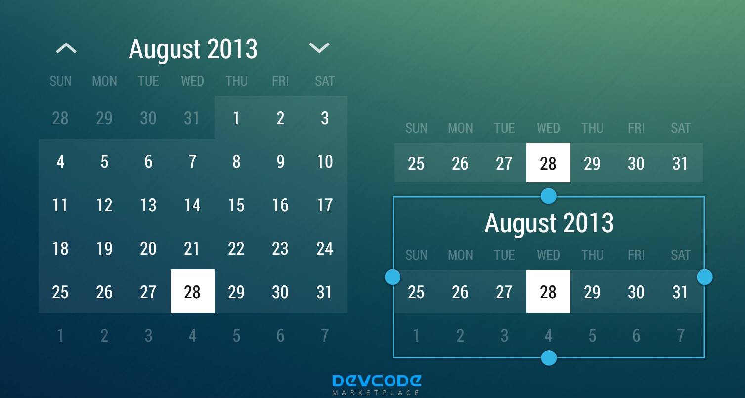 Android Month Calendar - Android App Source Code - Calendar Get Month Android