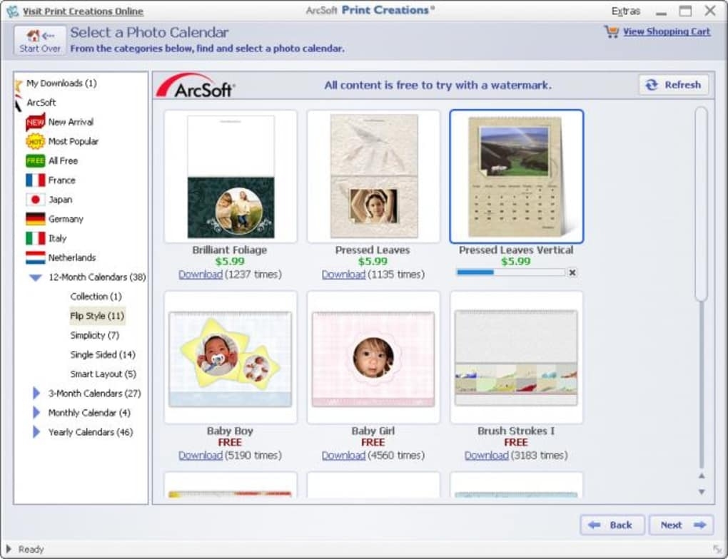 Arcsoft Print Creations 3 - Download Calendar Printing Software For Windows 7