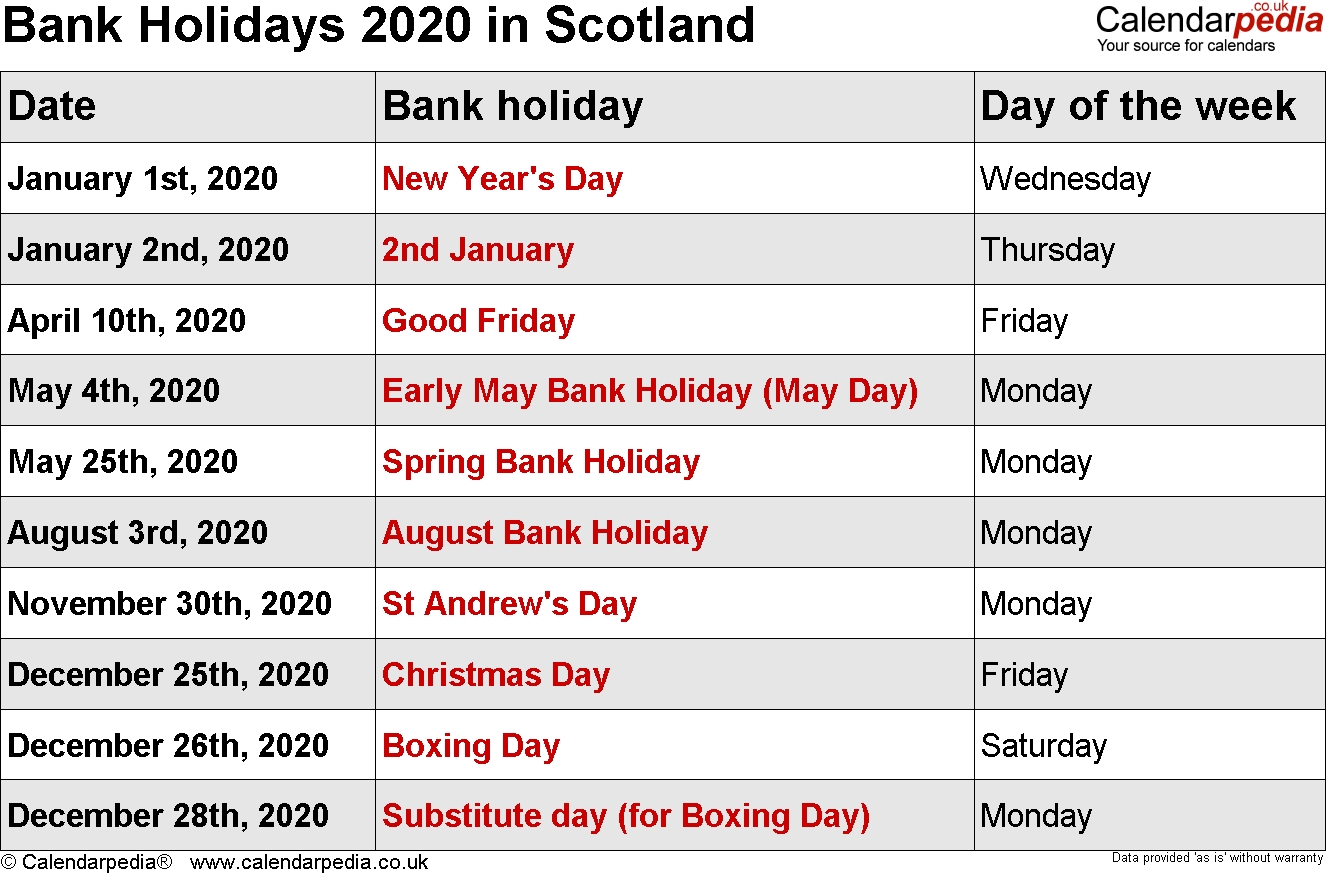 Bank Holidays 2020 In The Uk Perky 2020 Calendar Bank Holidays