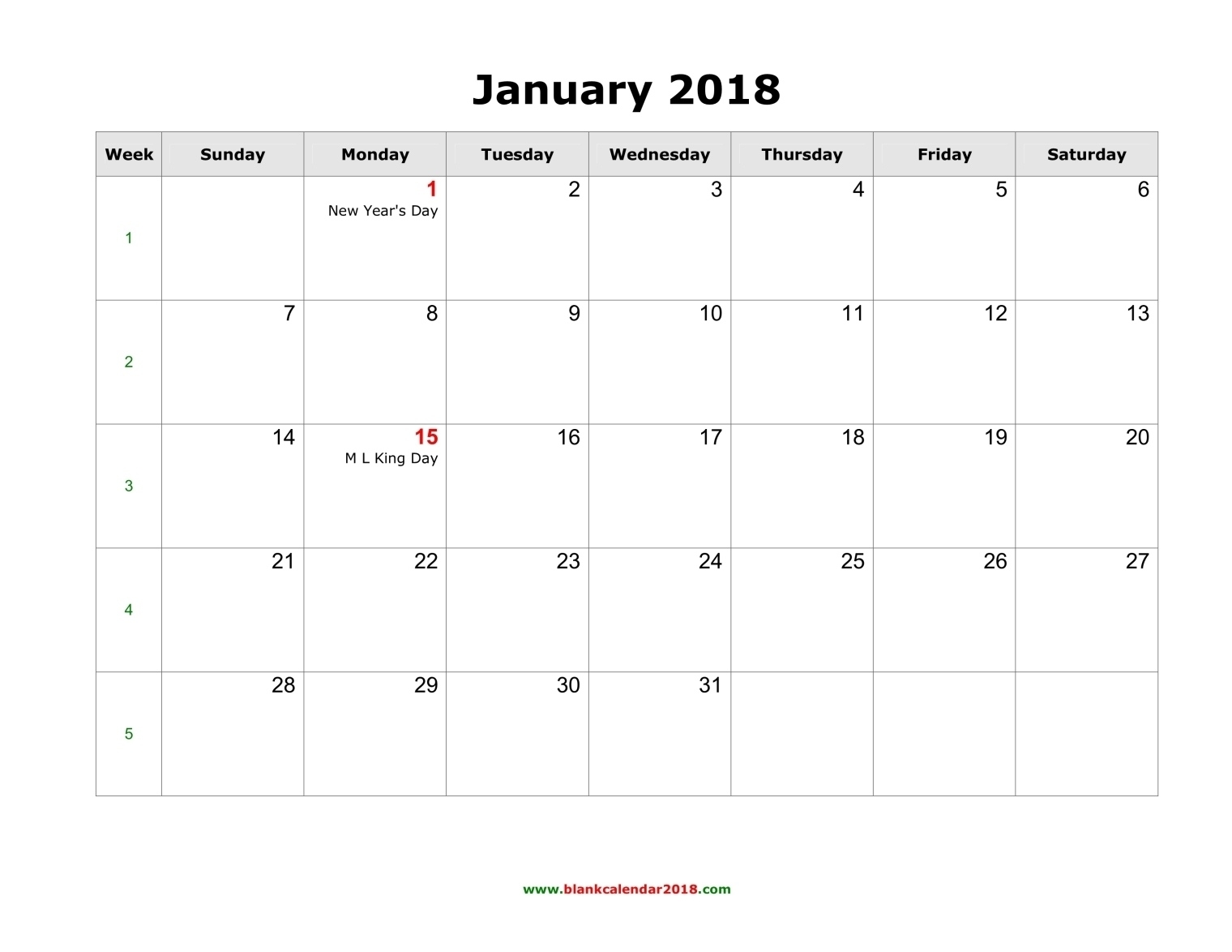 Blank Calendar 2018 11X17 Calendar Template Word