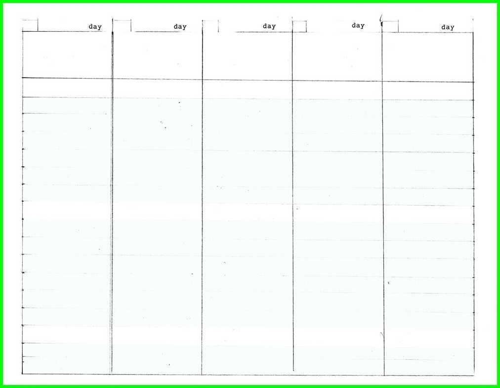 Blank Calendar 5 Day Week | Template Calendar Printable Blank Calendar Template 5 Day Week