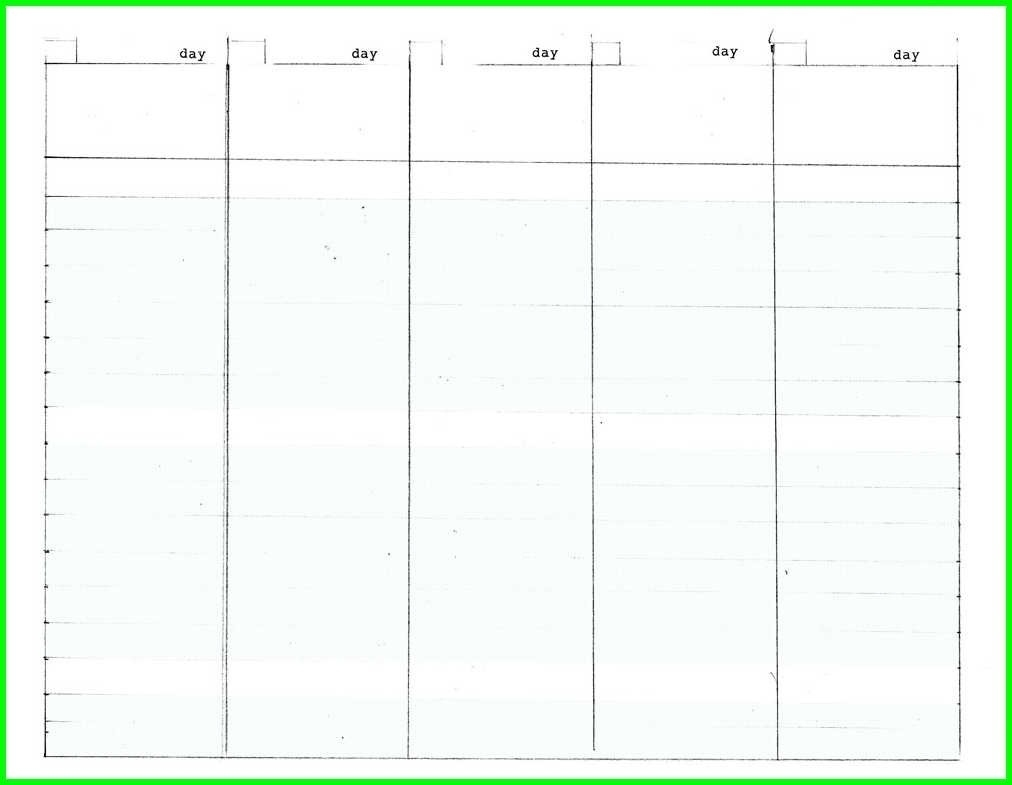 Blank Calendar 5 Day Week | Template Calendar Printable Blank Calendar Template 5 Days