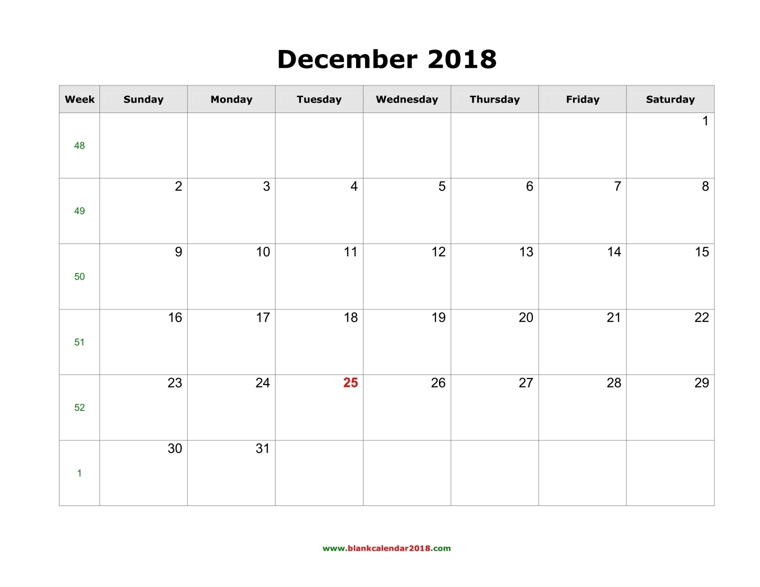 Blank Calendar For December 2018 Remarkable Blank Calendar No Download