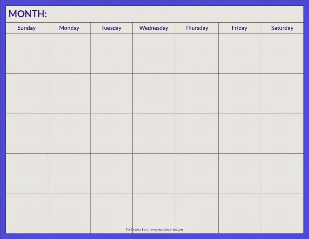 Blank Calendar That I Can Type On | Thegioithamdep Exceptional Blank Calendar You Can Type In