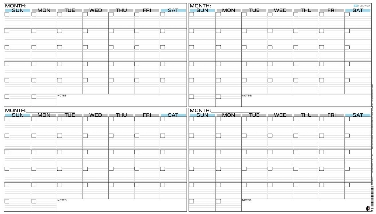 Blank Four Month Calendar Template – Template Calendar Design 4 Month Free Printable Calendar