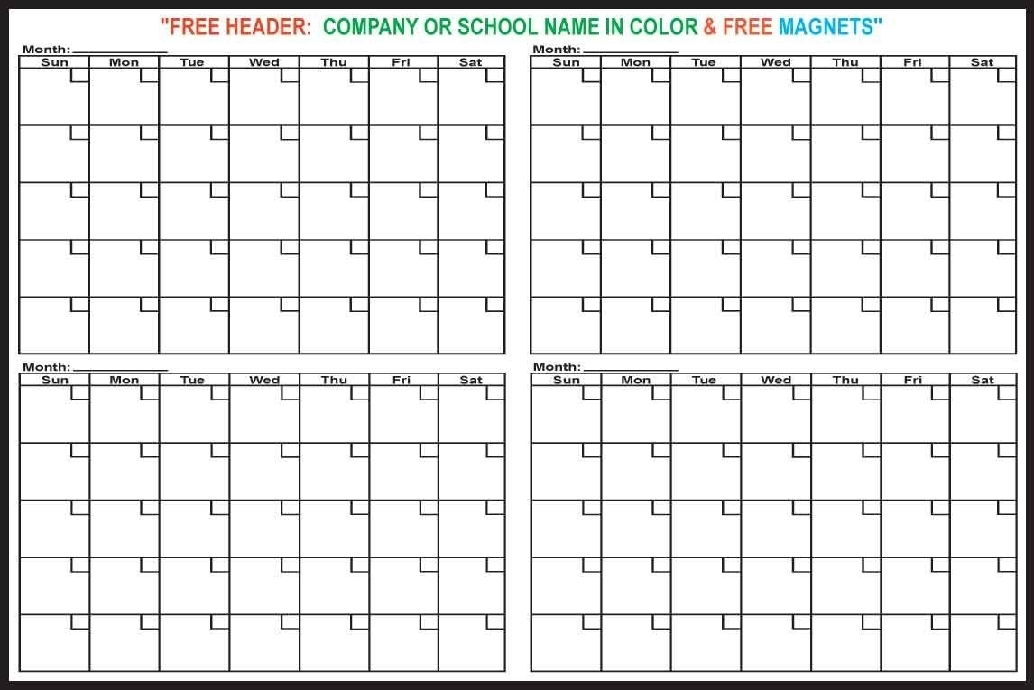 Blank One Month Calendar Template - Free Calendar Collection Exceptional 6 Month Calendar Blank