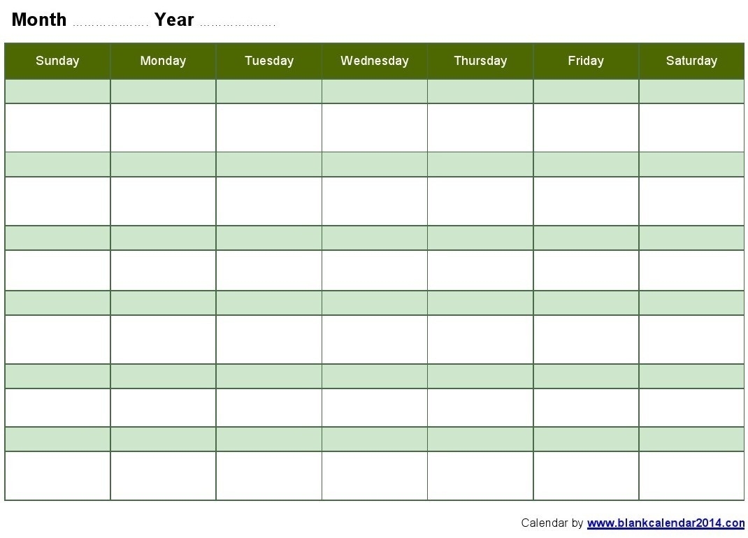 Blank Schedule Calendar Blank Schedule Calendar Weekly Calendar Calendar Week Template Word