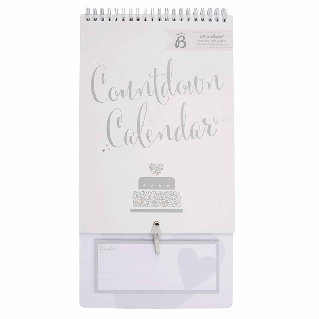 Bride 2 B Wedding Countdown Planner - Calendar Club Uk Wedding Countdown Calendar Uk