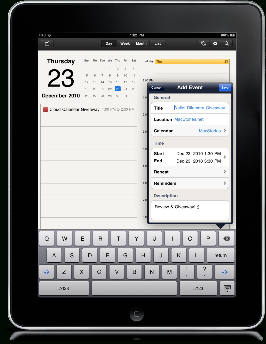 Bringing Google Calendar To The Ipad, Cloud Calendar Just Works (And Printing Calendar From Ipad