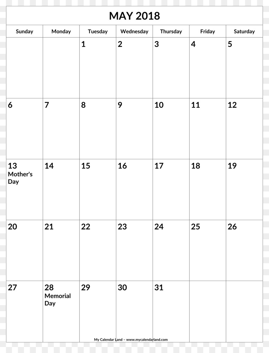 Calendar 0 May Month June - May Calendar Png Download - 2550*3300 Calendar Month Starts With 0