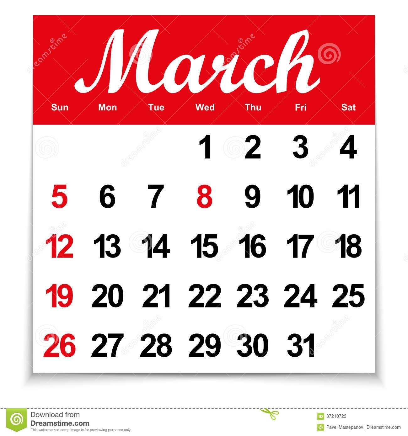Calendar 2017 With The Month Of March Days Of The Week And Dates 1 Calendar Month Vs 30 Days