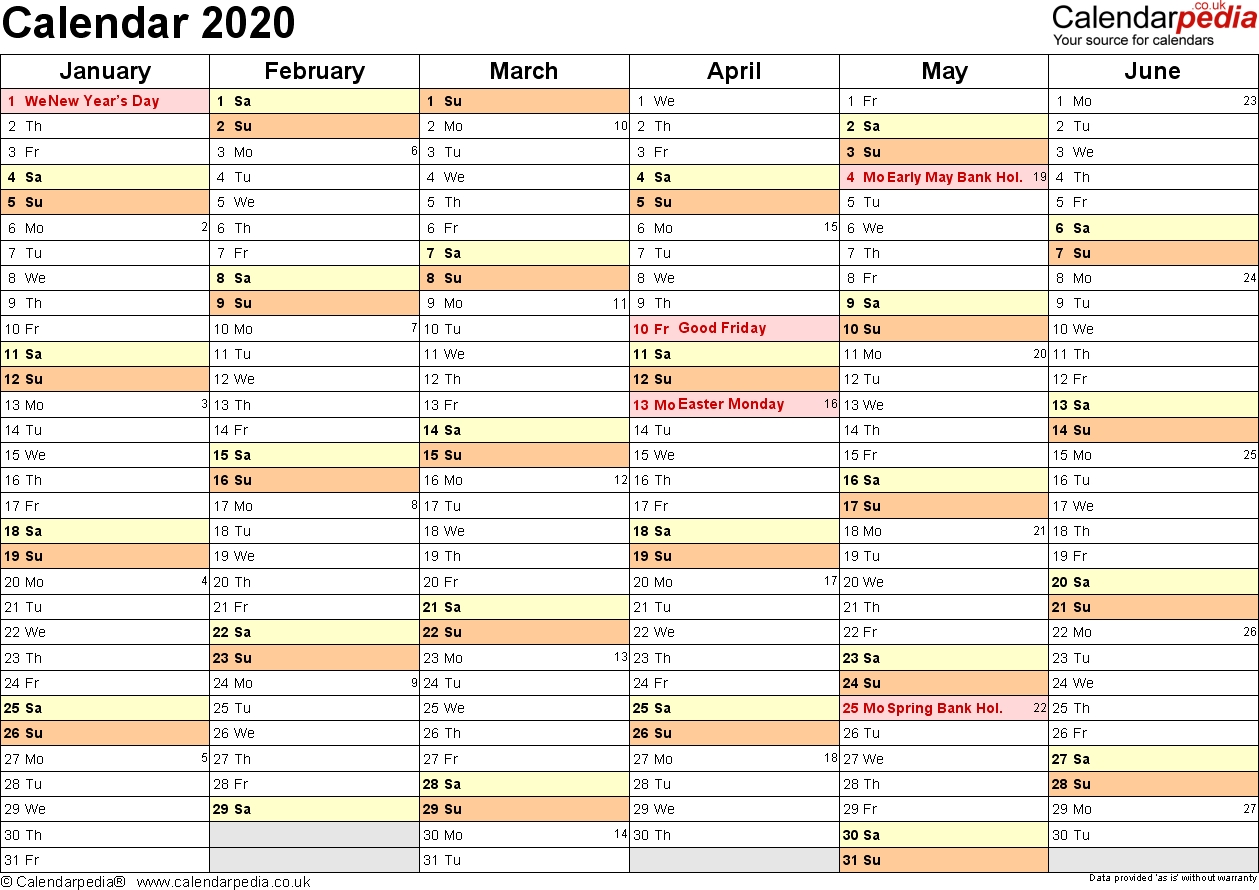 Calendar 2020 (Uk) - 16 Free Printable Pdf Templates 3 Month Calendar Uk