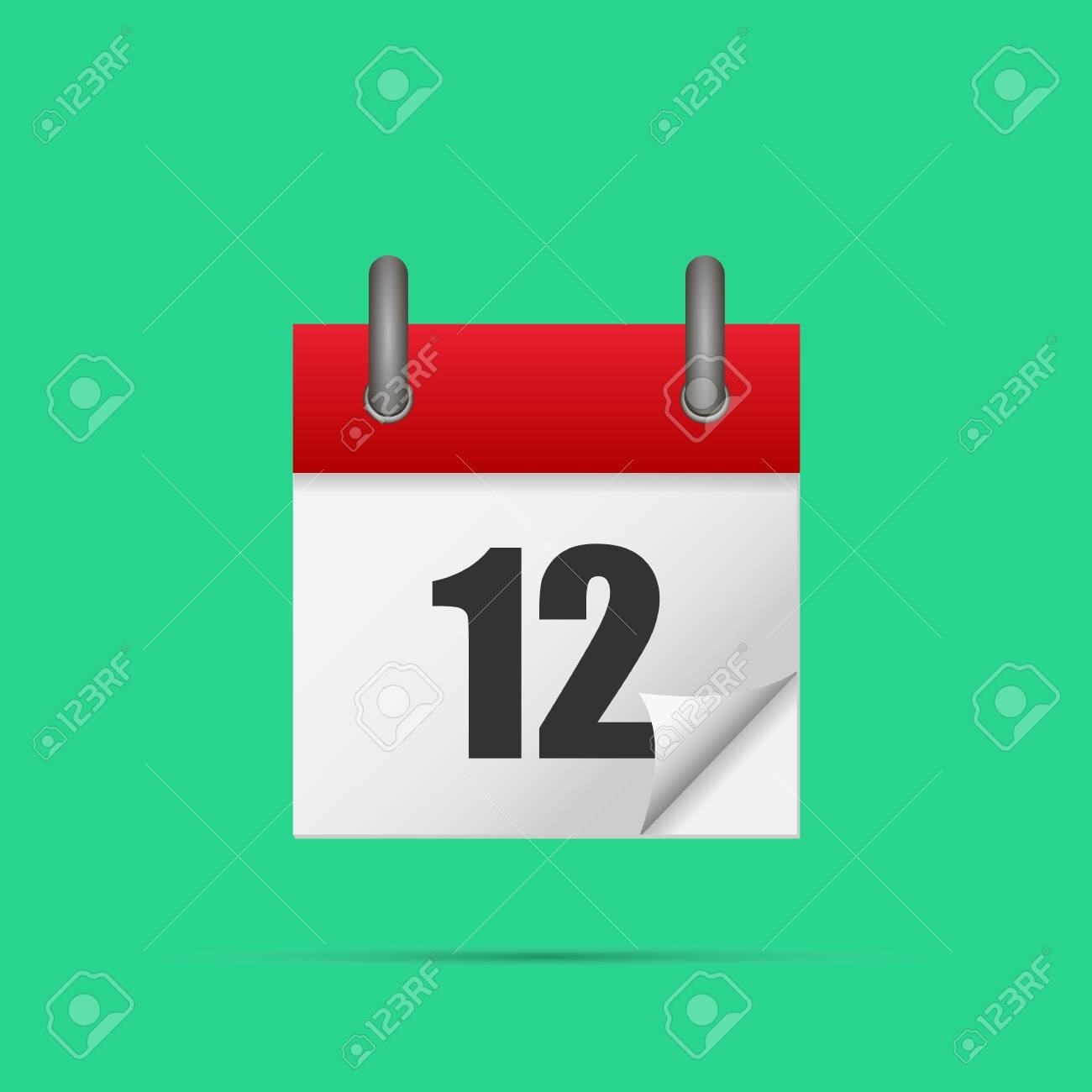 Calendar Icon. Calendar Date - 12Th Vector Illustration. Eps Calendar Icon Eps Free