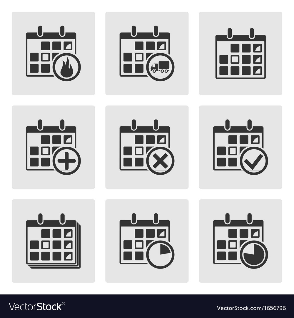 Calendar Icons Events Progress Delivery Royalty Free Vector Event Calendar Icon Free