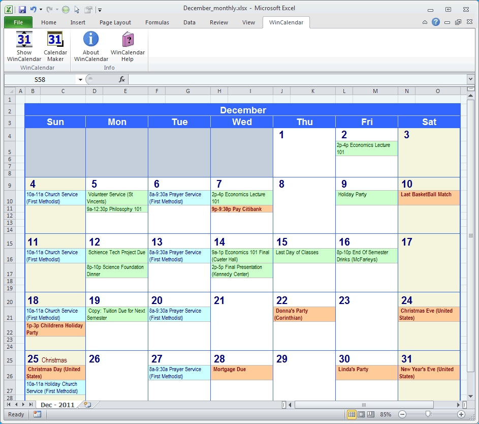 Calendar Maker &amp; Calendar Creator For Word And Excel Calendar Template Schedule Monthly